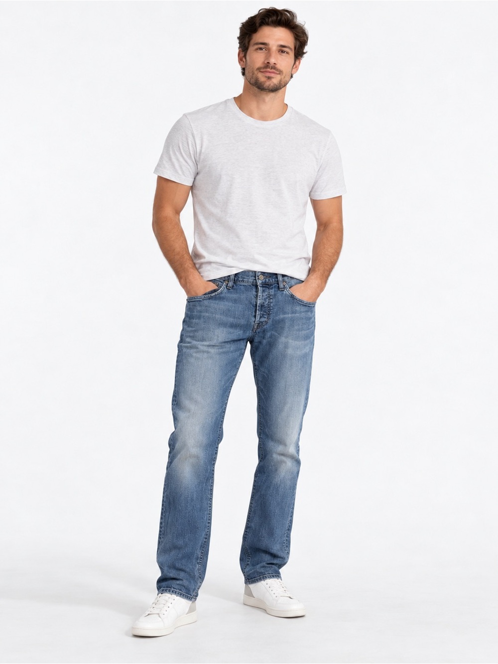 7 For All Mankind Standard Light Blue Straight Leg Jeans